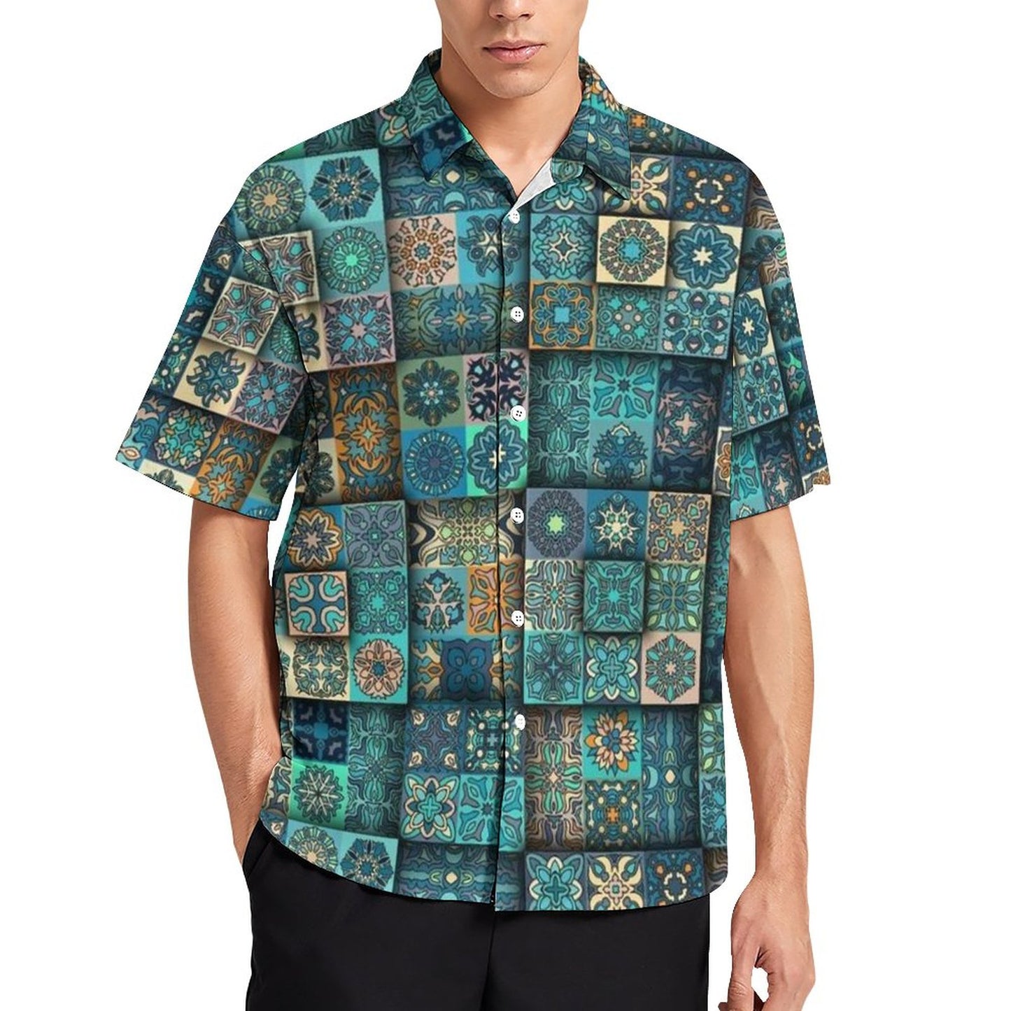 Men's Fashion Casual Printed Short Sleeve Shirts 2306101716