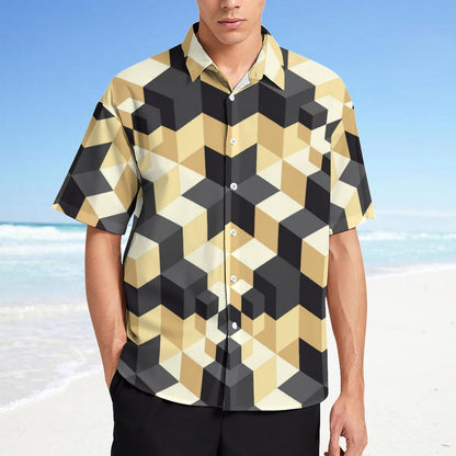 Men's Fashion Casual Printed Short Sleeve Shirts 2306101897