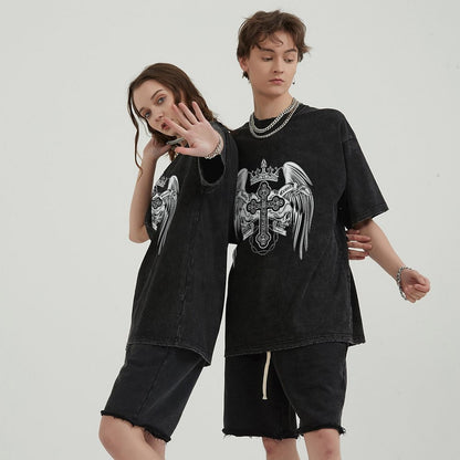 Unisex Vintage Solid Wash T-Shirts 2305101613