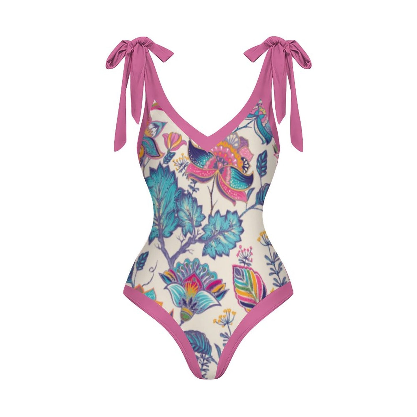 Casual Printed One-Piece Swimsuit And Cover Up 2305103193