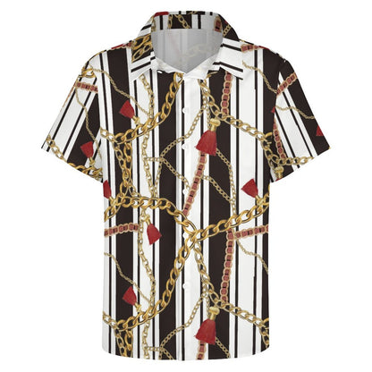 Men's Fashion Casual Printed Short Sleeve Shirts 2306100014