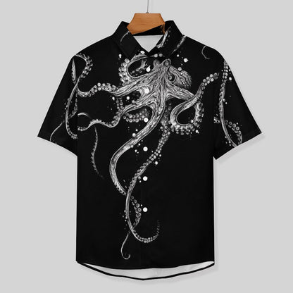 Men's Octopus Art Print Vacation Hawaiian Shirt 2305106287