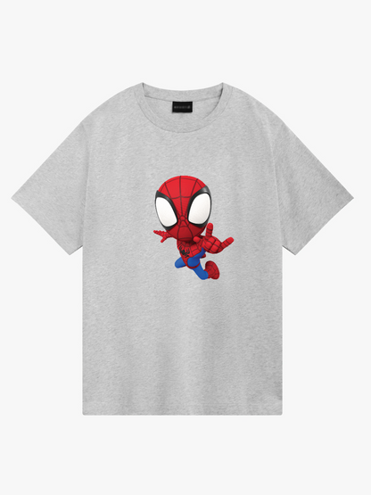 Women's Casual Spider-Man Printed Round Neck Short Sleeve T-Shirt