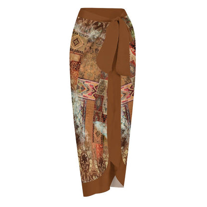 Casual Printed One-Piece Swimsuit And Cover Up 2305102833