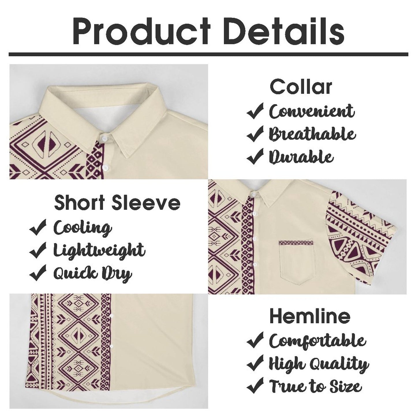 Men's Hawaiian Casual Short Sleeve Shirt 2306105177