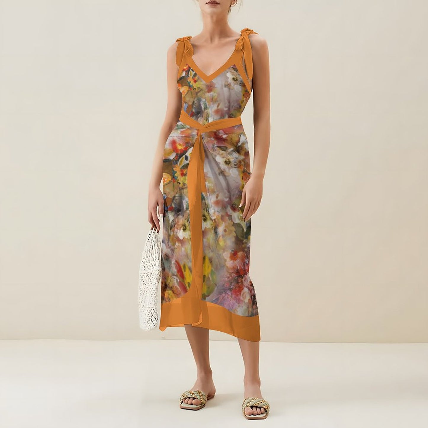 Casual Printed One-Piece Swimsuit And Cover Up 2305102697