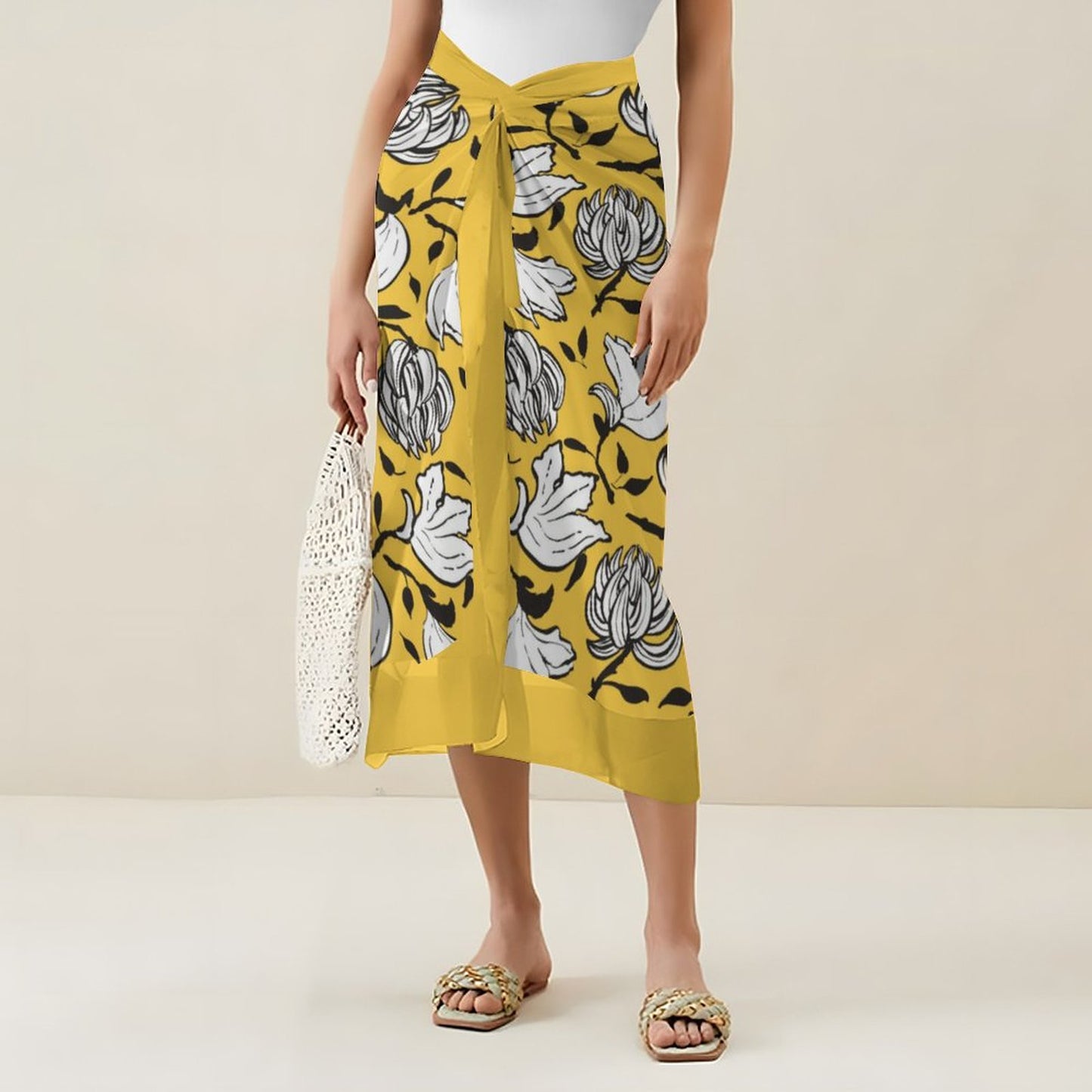 Casual Printed One-Piece Swimsuit And Cover Up 2305102405