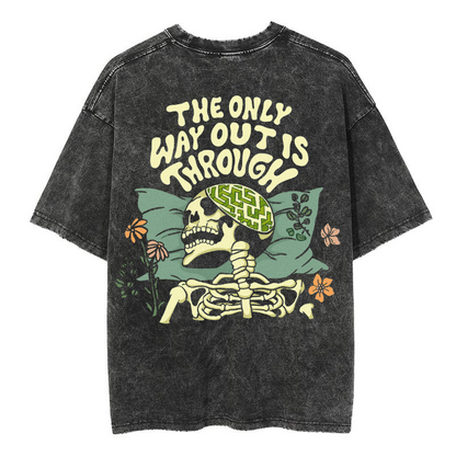 Mens Cotton Wash Solid T-Shirts Oversized Unisex Short Sleeve Streetwear Rap Hip Hop Basic Tee Tops