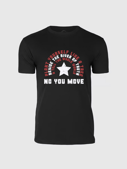 Men's Casual Marvel No You Move Printed Round Neck Short Sleeve T-Shirt