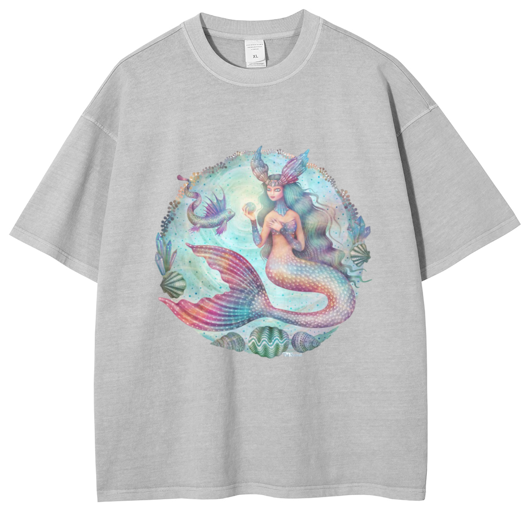 Mens Cotton Wash Solid T-Shirts Oversized Unisex Short Sleeve Streetwear Rap Hip Hop Basic Tee Tops
