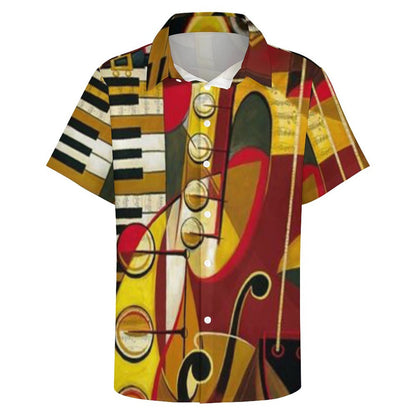 Men's Hawaiian Print Resort Shirt 2305102027
