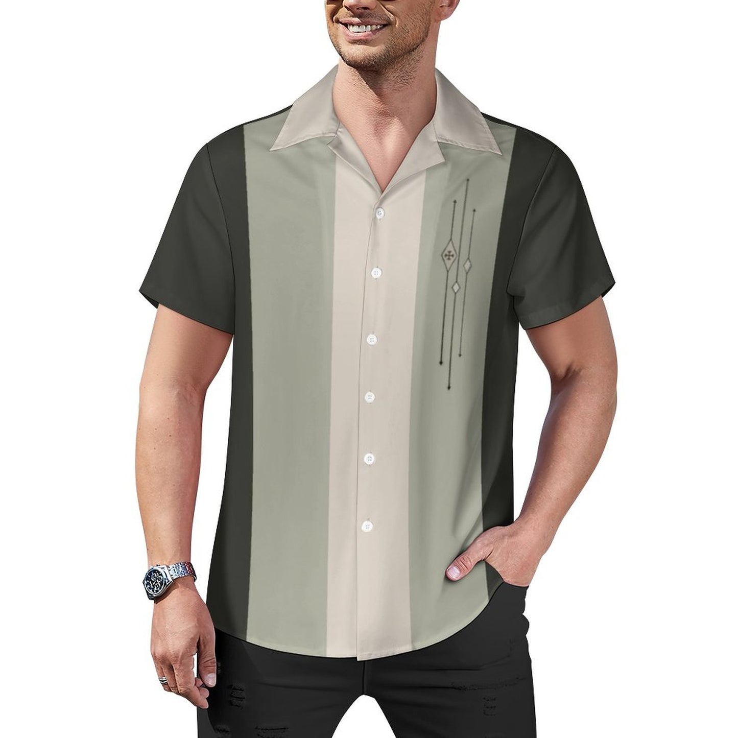 Men's Hawaiian Print Casual Shirt 2304104829