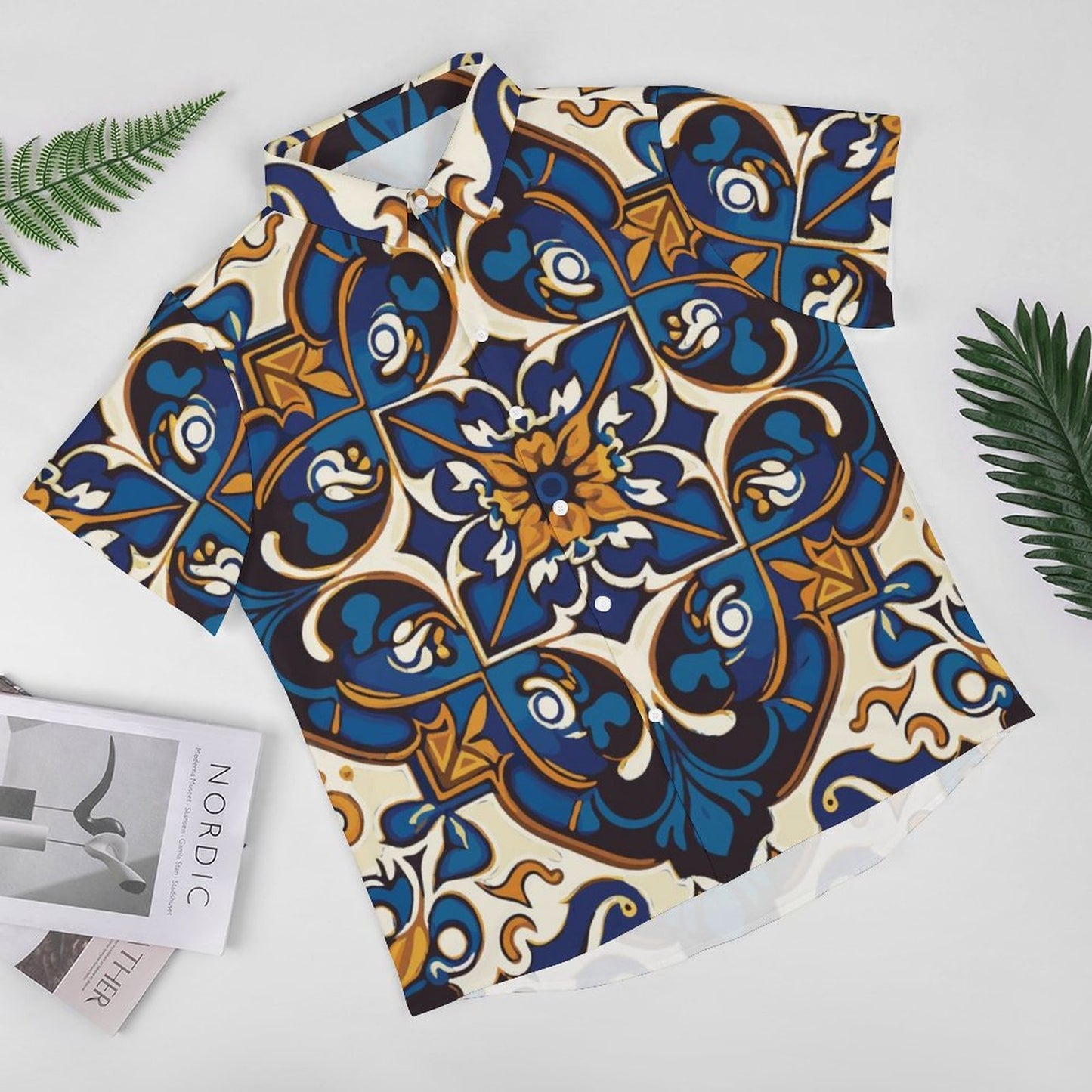 Men's Fashion Casual Printed Short Sleeve Shirts 2306100438