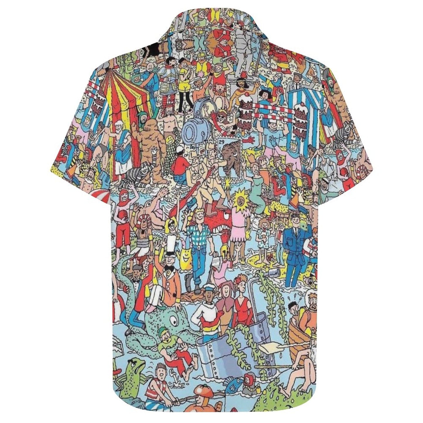 Men's Find Game Printed Casual Short Sleeve Shirt 2306102367