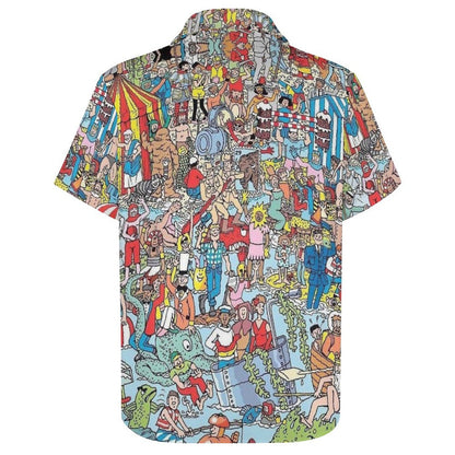 Men's Find Game Printed Casual Short Sleeve Shirt 2306102367