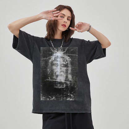 Unisex Vintage Solid Wash T-Shirts 2305103961