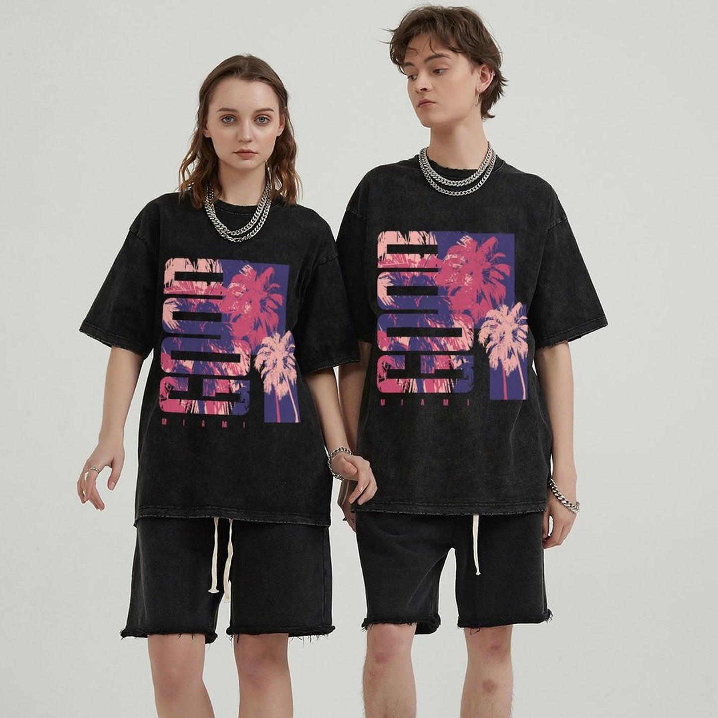 Unisex Vintage Solid Wash T-Shirts 2305101922
