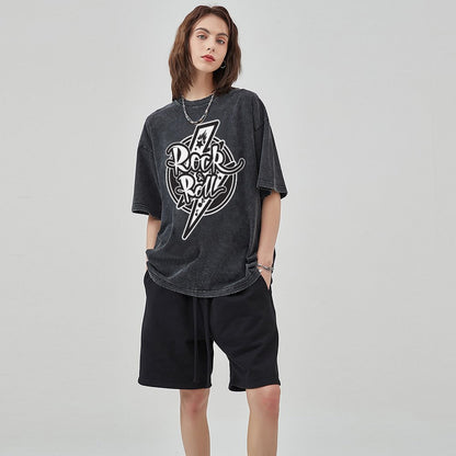 Unisex Vintage Solid Wash T-Shirts 2305102857