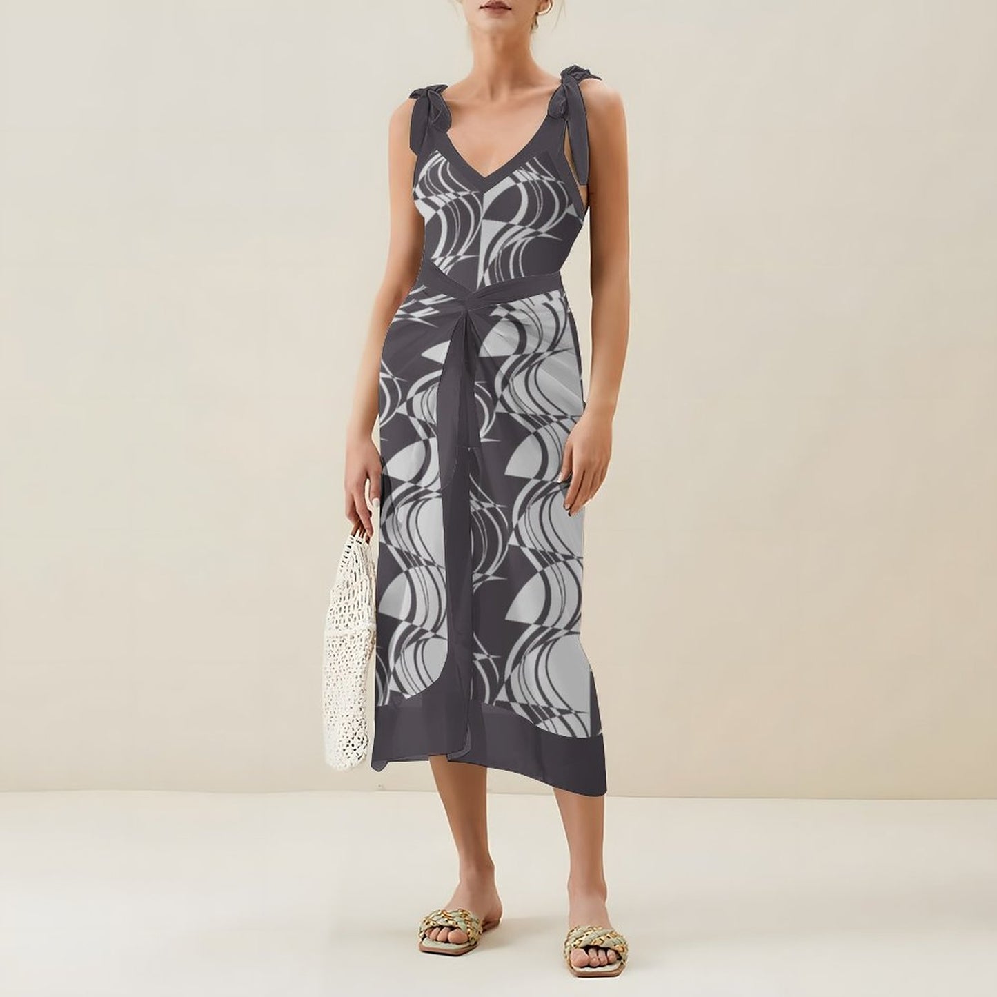 Casual Printed One-Piece Swimsuit And Cover Up 2305102468
