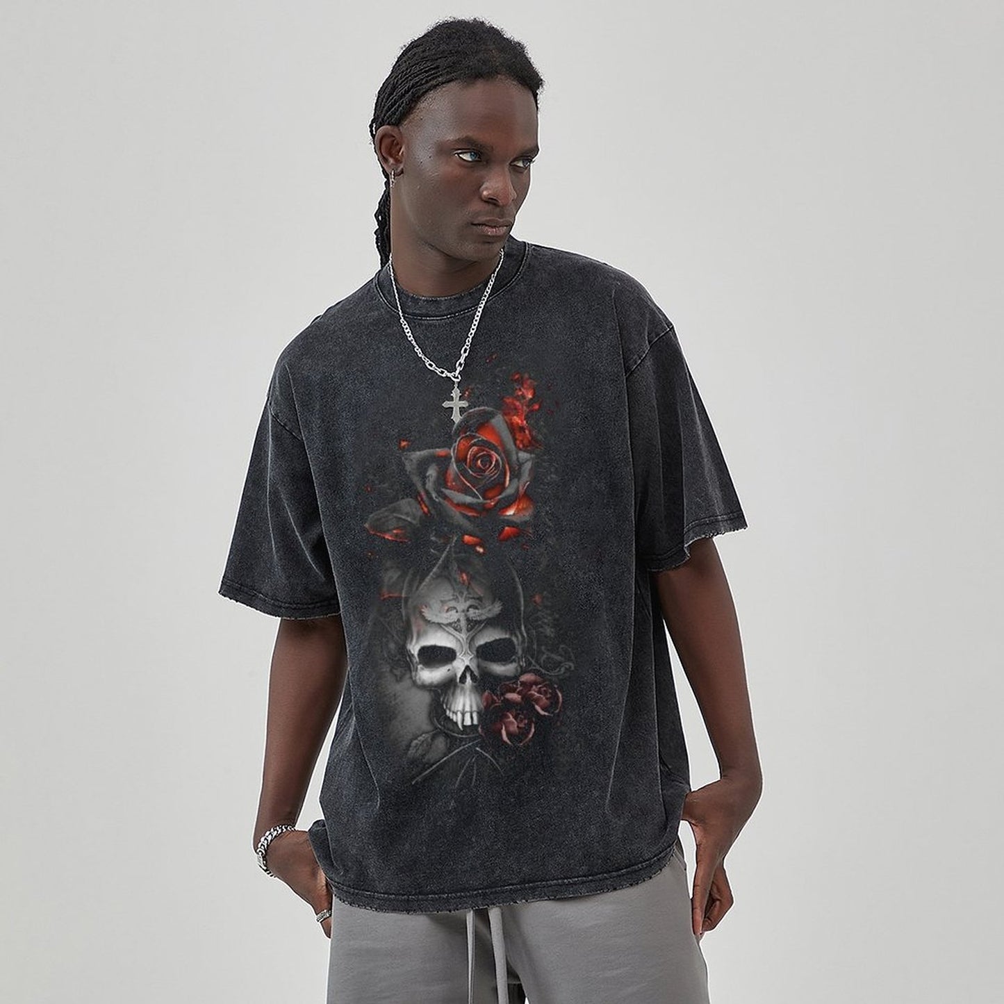 Unisex Vintage Solid Wash T-Shirts 2305104080