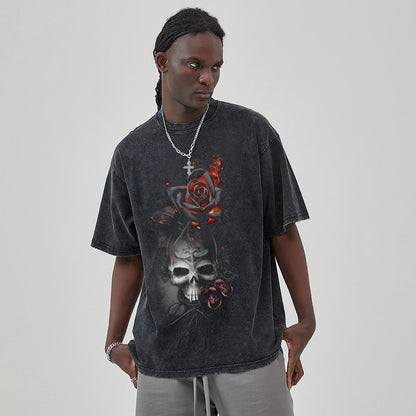 Unisex Vintage Solid Wash T-Shirts 2305104080