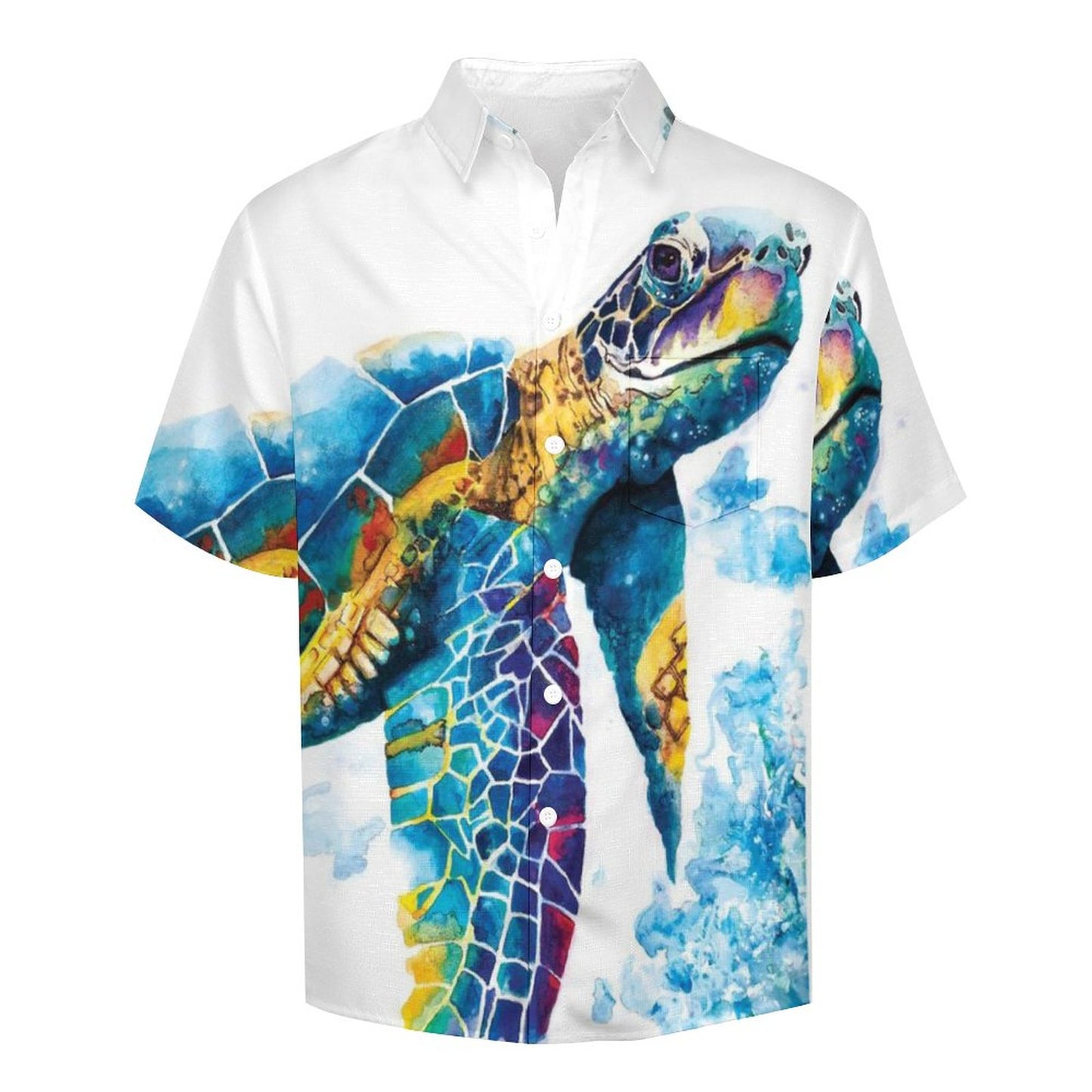 Men's Hawaiian Print Lapel Shirt 2304103196