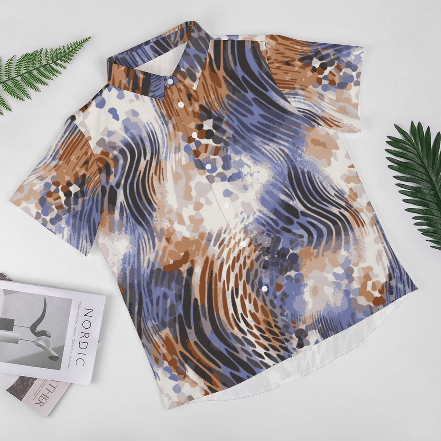 Men's Fashion Casual Printed Short Sleeve Shirts 2306105116