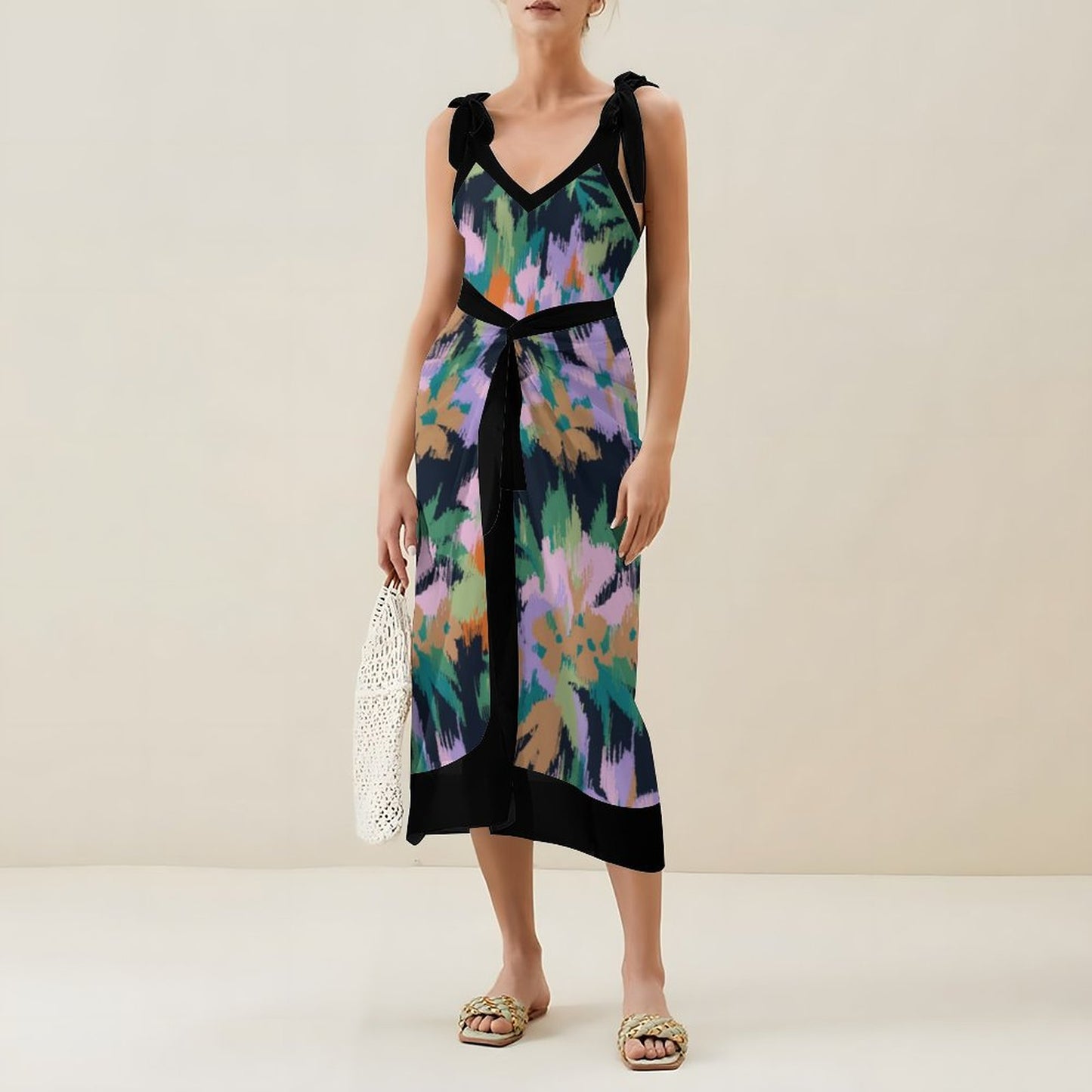 Casual Printed One-Piece Swimsuit And Cover Up 2305104146