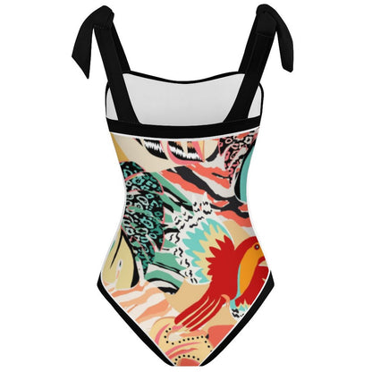 Fashion Printed One Piece Swimsuit And Cover Up 2305104825