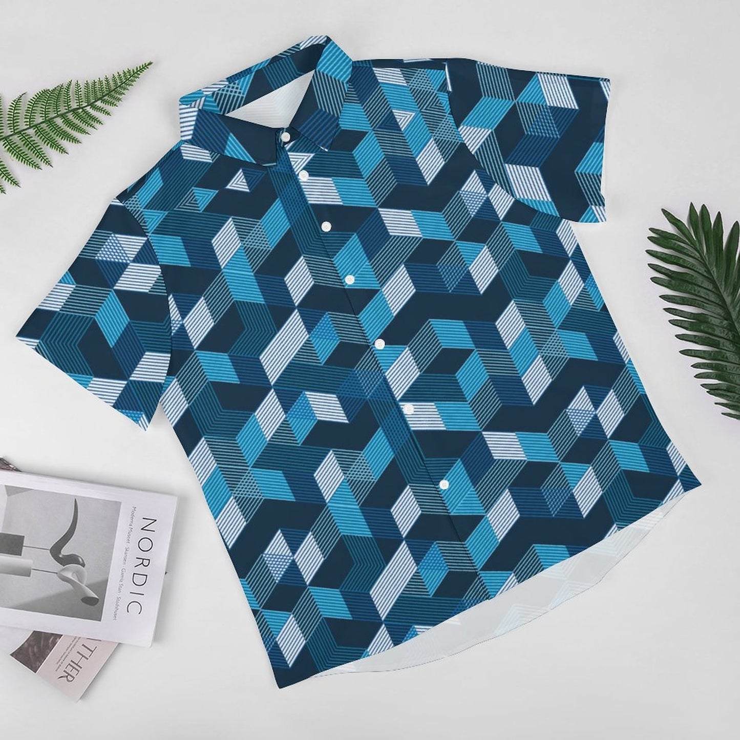 Men's Fashion Casual Printed Short Sleeve Shirts 2305107207