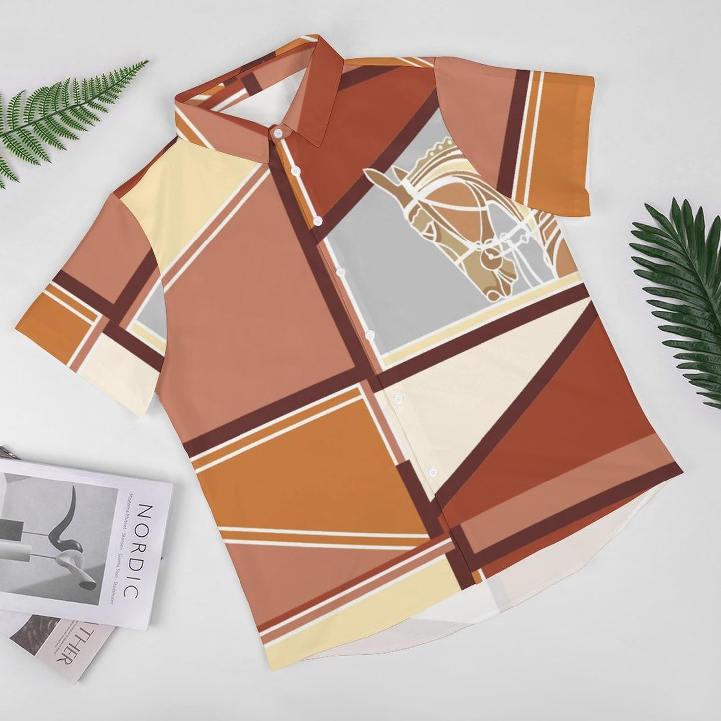 Men's Fashion Casual Printed Short Sleeve Shirts 2306100437