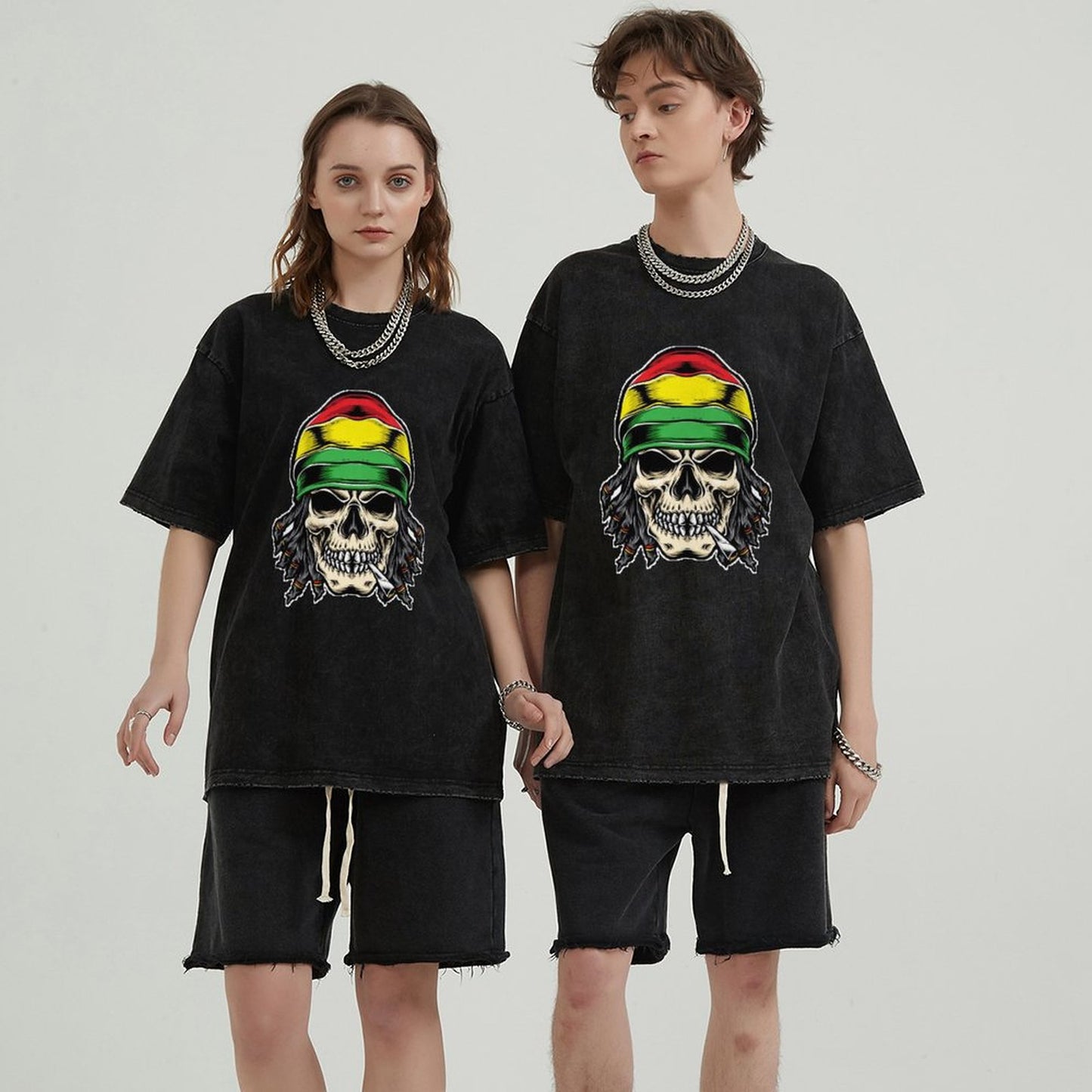 Unisex Vintage Solid Wash T-Shirts 2305104037