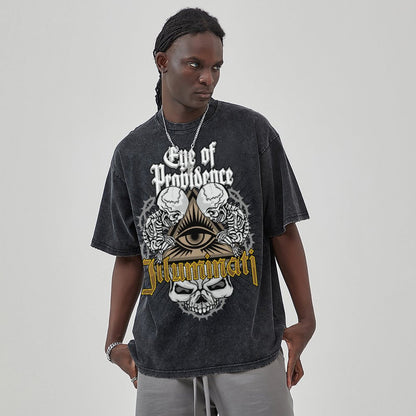 Unisex Vintage Solid Wash T-Shirts 2305101600