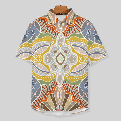 Men's Vintage Print Vacation Hawaiian Shirt 2306104050