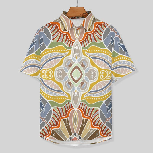 Men's Vintage Print Vacation Hawaiian Shirt 2306104050