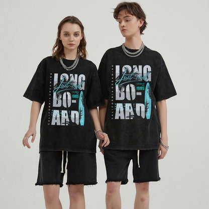 Unisex Vintage Solid Wash T-Shirts 2305101928