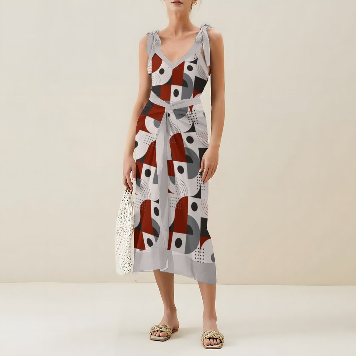 Casual Printed One-Piece Swimsuit And Cover Up 2305102469