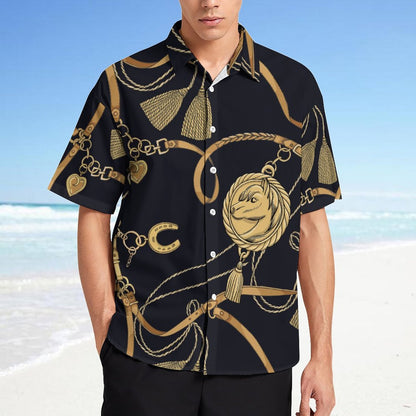 Men's Fashion Casual Printed Short Sleeve Shirts 2306100436