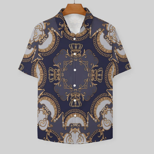 Men's Fashion Casual Printed Short Sleeve Shirts 2306100958