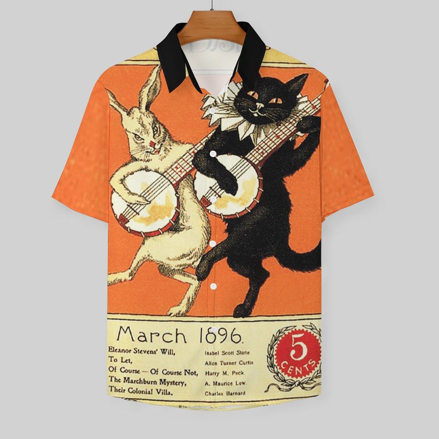 Men's Fashion Casual Printed Short Sleeve Shirts 2306105167