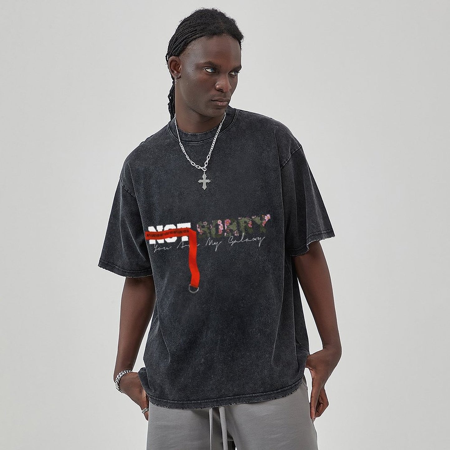 Unisex Vintage Solid Wash T-Shirts 2305102849