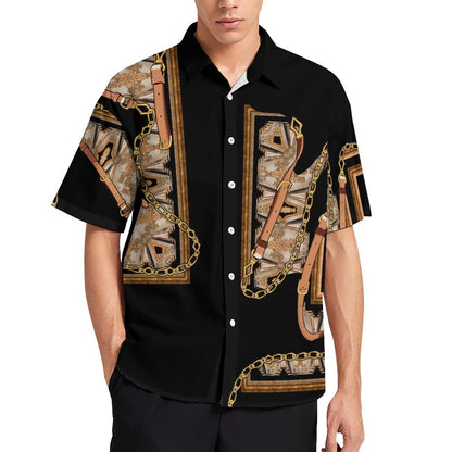 Men's Fashion Casual Printed Short Sleeve Shirts 2306100786