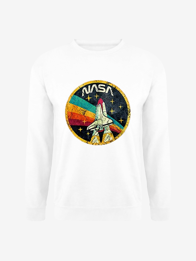 Unisex Round Neck Casual Printed Long Sleeve Sweatshirt