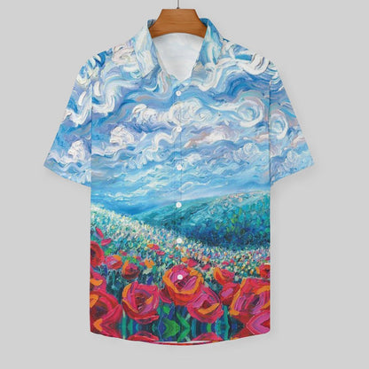 Men's Hawaiian Print Resort Shirt 2305101781