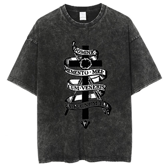 Unisex Vintage Solid Wash T-Shirts 2305103943