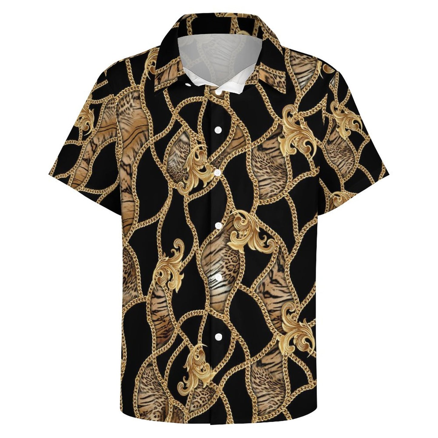 Men's Fashion Casual Printed Short Sleeve Shirts 2306105123