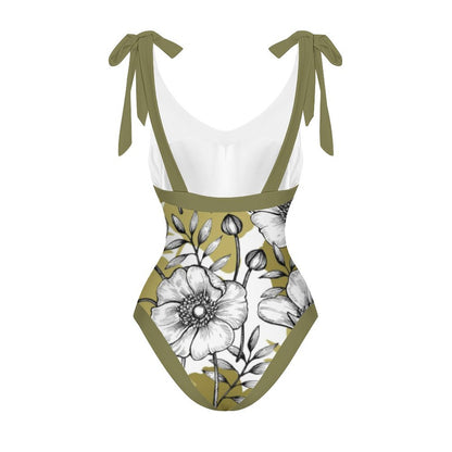 Casual Printed One-Piece Swimsuit And Cover Up 2305102417