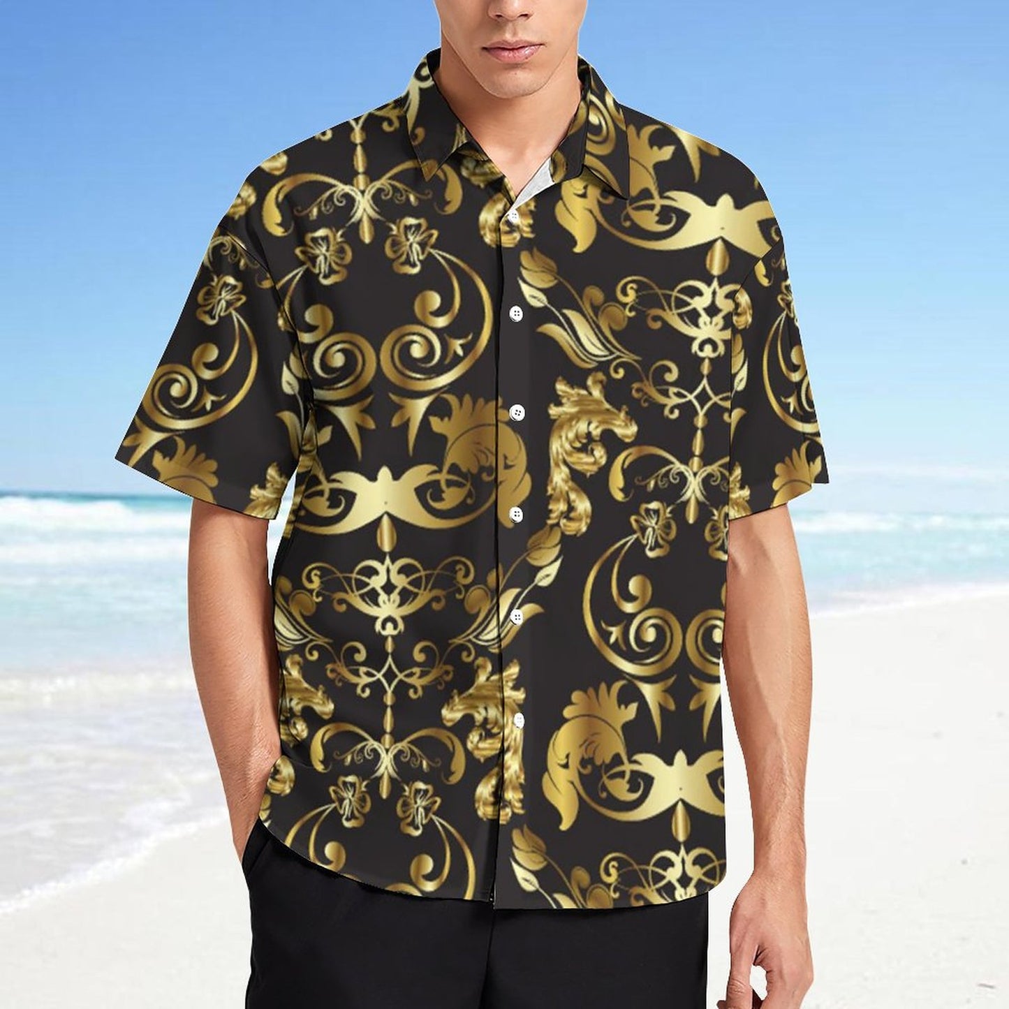 Men's Fashion Casual Printed Short Sleeve Shirts 2306100029