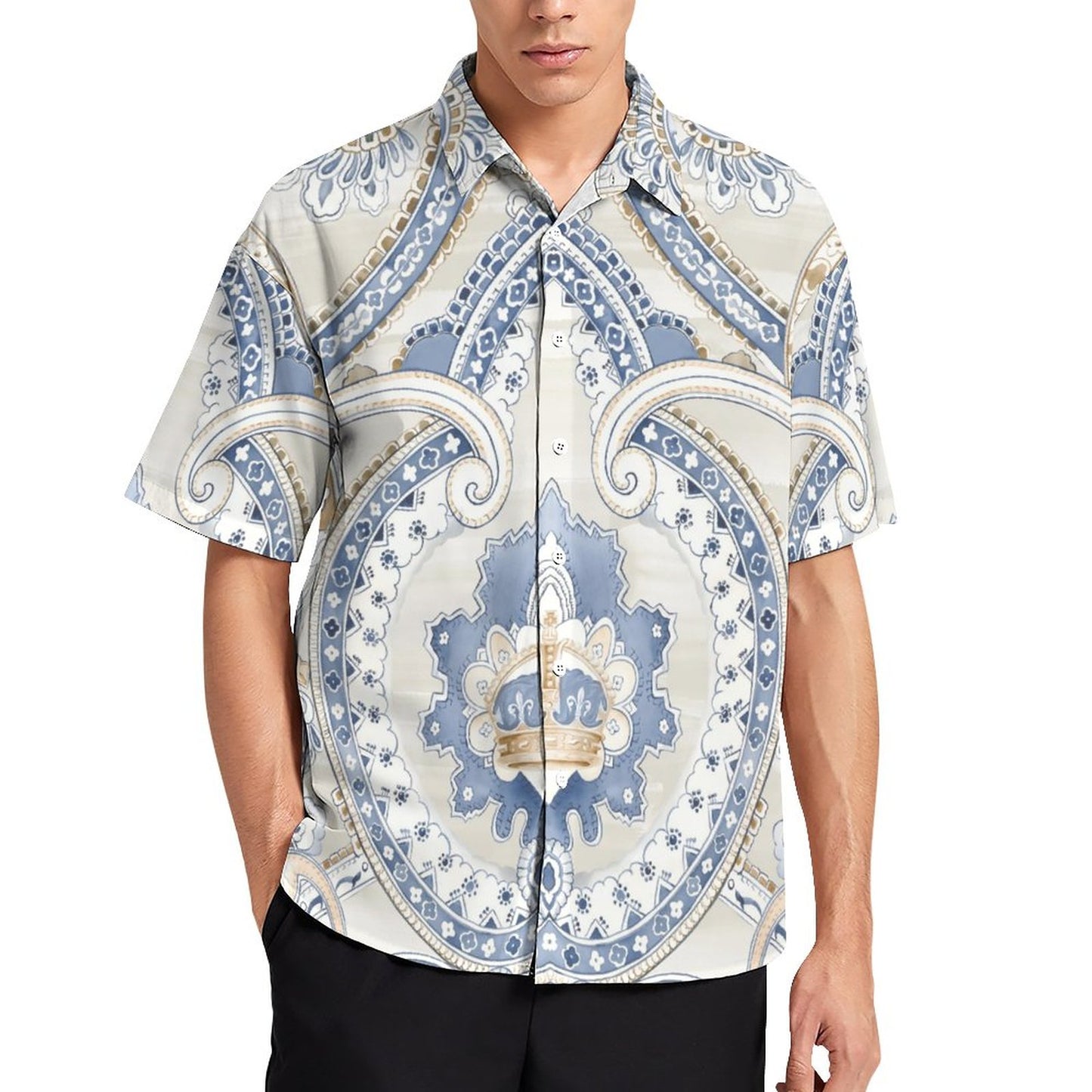 Men's Fashion Casual Printed Short Sleeve Shirts 2306101340