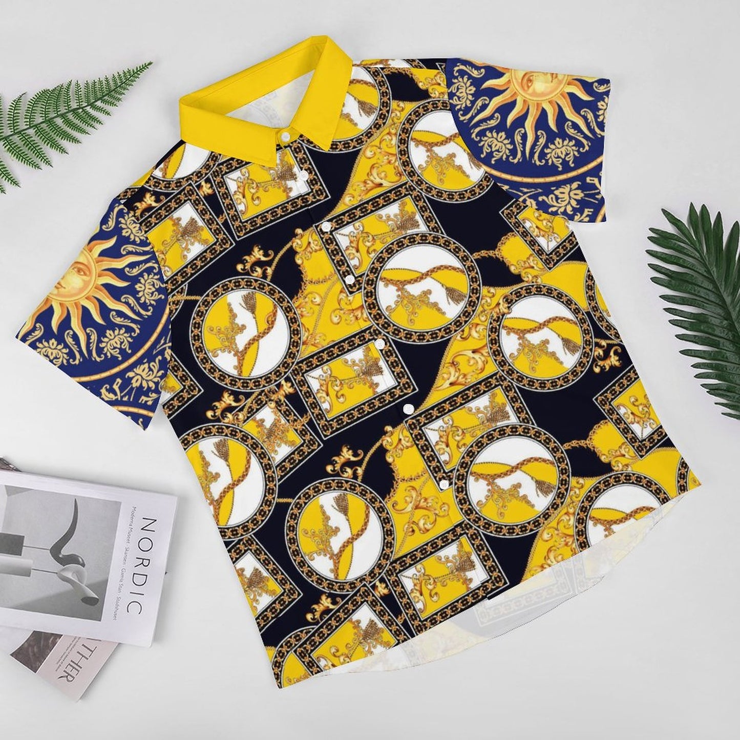 Men's Fashion Casual Printed Short Sleeve Shirts 2306100038